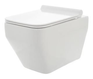 Подвесной унитаз AQUAme AQM2009 с крышкой-сиденьем белый глянцевый